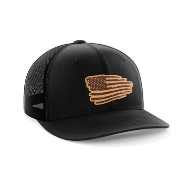 Torn Flag Patch Hat Hat Greater Half Black/Black Genuine Leather